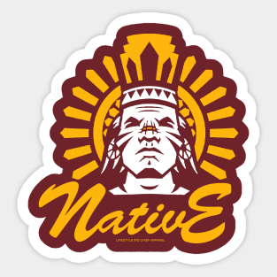 Native Warrior Big Chief Apparel Sticker